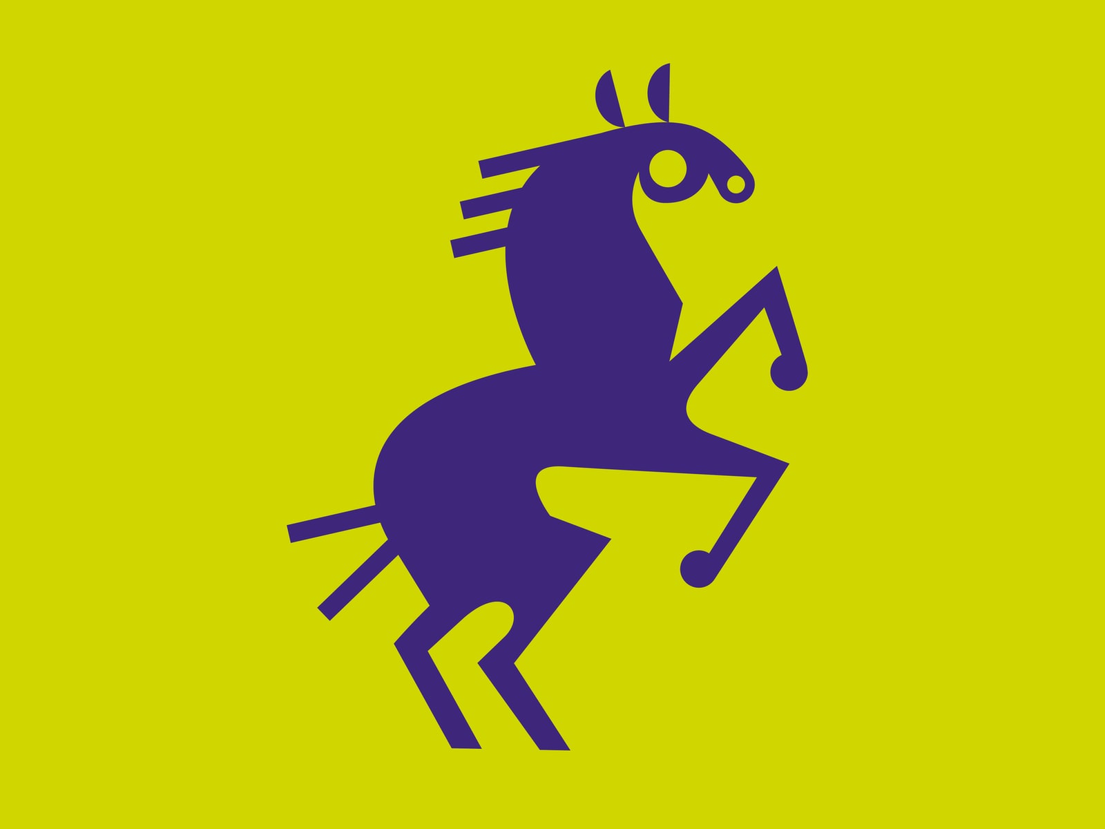 Primary School Mural — the rearing horse from the mural
